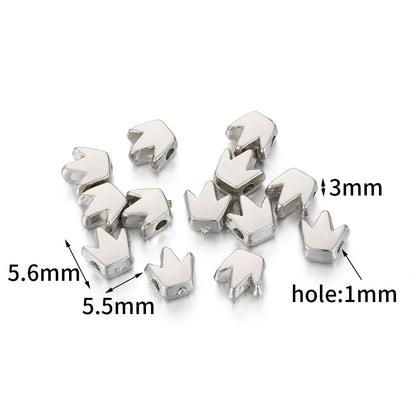 Smooth Crown Acrylic Beads 5mm Metallic Gold Silver CCB Plastic 200pcs 7