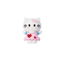 Silicone 3D Focal Beads Kitty Cat Wearing Pink Heart Dress