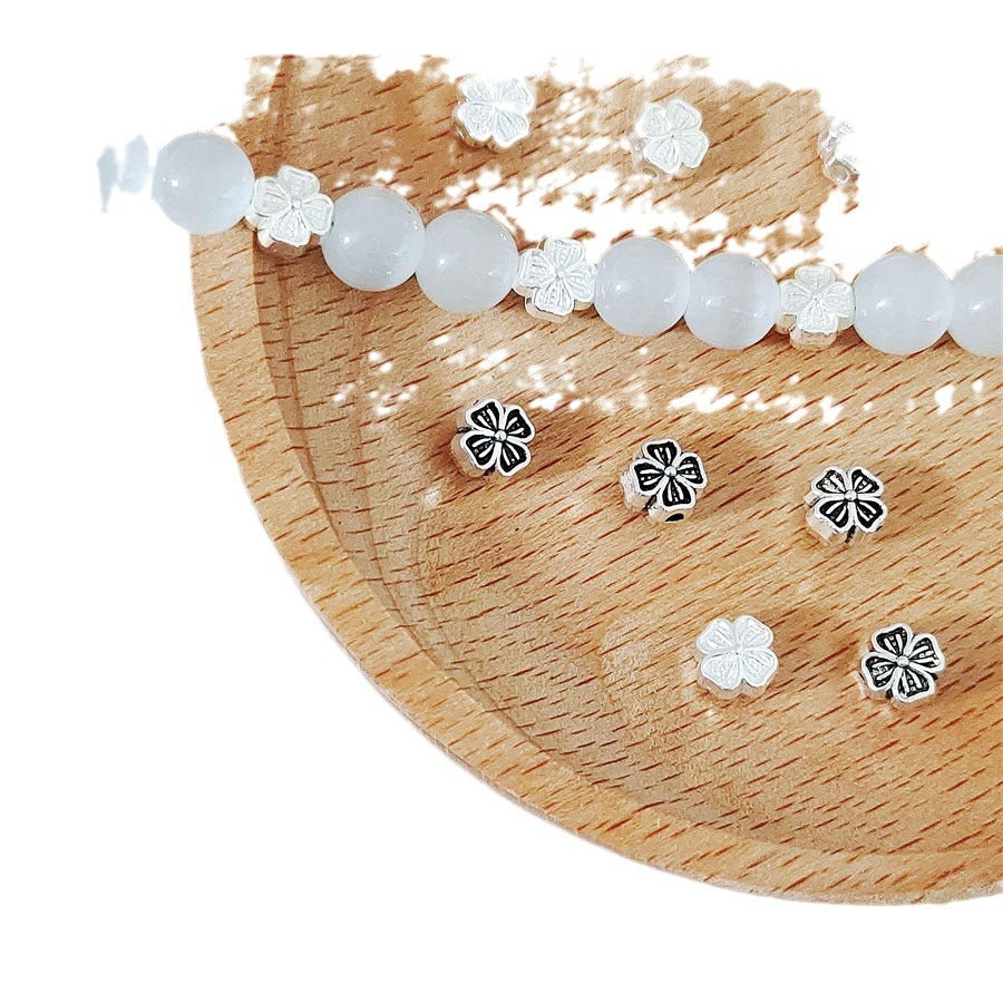 Alloy Clover Tassel Spacer Beads 6mm Tibetan Alloy 100pcs 5