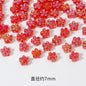 Plating AB Colored Floret Resin Beads 7mm Transparent 100pcs 14