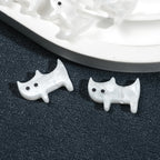 Flat Cat Acrylic Beads 16mm Imitation Freshwater Shell 50pcs 5