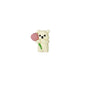 Silicone 3D Focal Beads Teddy Bear Holding Rose 20pcs 6