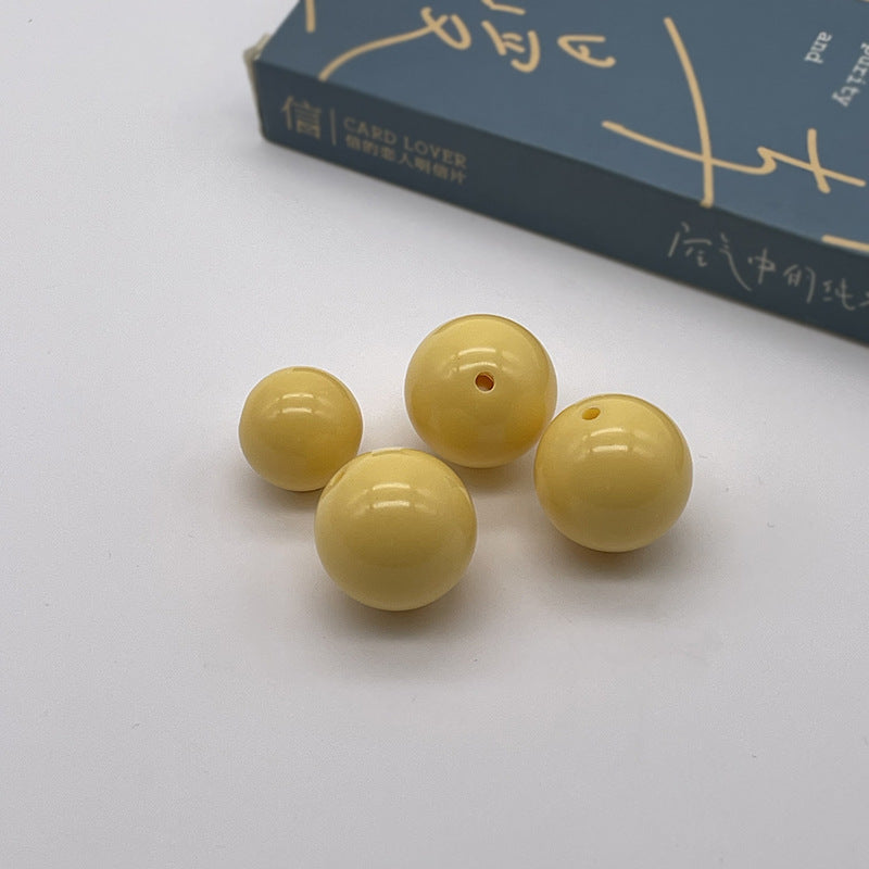 Opaque Bubblegum Beads 20mm Solid Color Glossy Mixed 113pcs 27