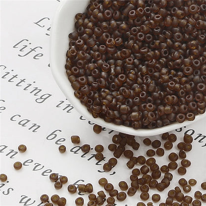 Frosted Transparent Seed Glass Beads 3mm Mixed Colors 1400pcs 10