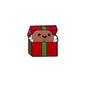 Silicone Focal Beads Christmas Gift Box with Playful Faces 20pcs 8