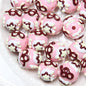 Hand Painted Star Acrylic Beads 16mm Pastel Colors 10pcs 7