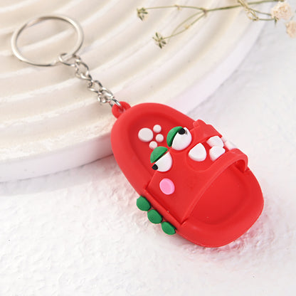 Cartoon Slipper Keychain PVC Soft Adhesive Colorful 5.9cm 11