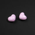 Plaid and Splashed Ink Pattern Heart Acrylic Beads 18mm 20pcs 5