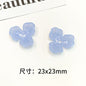 Three-Petal Flower Acrylic Beads 23mm Translucent Mixed Colors 100pcs 5