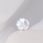 Moonstone Five-Petal Flower Clay Beads 19mm Opalescent 5pcs 6