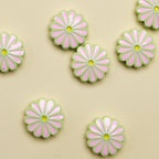 Daisy Metal Beads 13mm Baking Painted Zinc Alloy 20pcs 6
