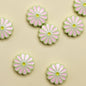 Daisy Metal Beads 13mm Baking Painted Zinc Alloy 20pcs 6