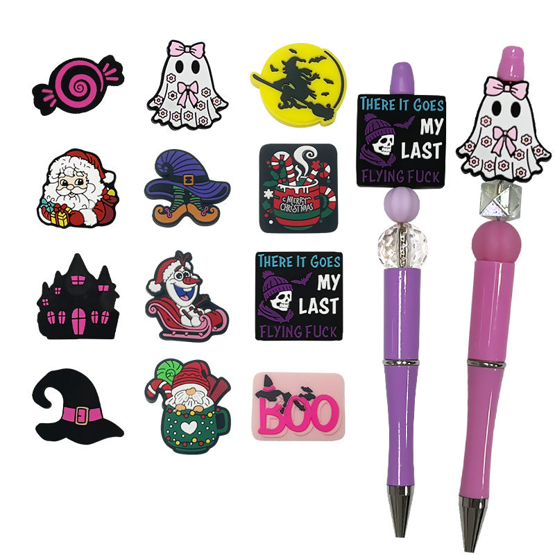 Silicone Focal Beads Halloween Christmas Holiday Characters 20pcs