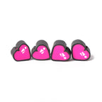 Heart Clay Beads 10mm Black Rose Red Polymer 100pcs 5