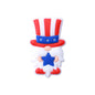 Silicone Focal Beads Independence Day Gnome Unicorn USA Twin Flags 20pcs 9