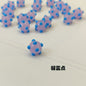 Lampwork Glass Beads Sea Urchin 11mm Handmade Polka Dotted 14pcs 24