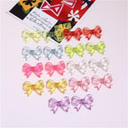 Colored Clear Bow Ribbon Acrylic Beads 18mm Translucent 100pcs 3