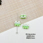 Flower Butterfly Metal Beads 16-20mm Baking Painted Glossy Finish 10pcs 7