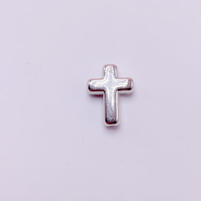Cross CCB Plastic Acrylic Beads 15mm Metallic Gold Silver 100pcs 6
