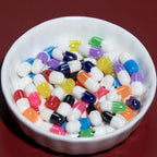 Plating Capsule Resin Beads 12mm Glossy Two Tone 20pcs