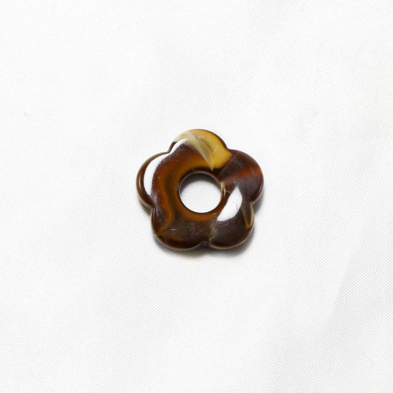 Acrylic Flower Spacer Beads 26mm Hollow Five Petal Large Hole 100pcs 6