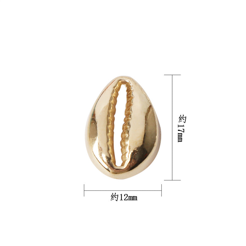 Golden Conch Shaped CCB Plastic Beads 12x17mm 200pcs 2
