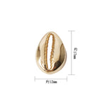 Golden Conch Shaped CCB Plastic Beads 12x17mm 200pcs 2