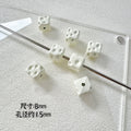 Square Metal Beads 8mm Baking Painted Cheese Cube Alloy 20pcs 4