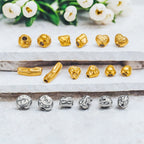 Stainless Steel Baroque Metal Beads Textured Vintage Style 20pcs 2
