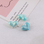 Matte Gradient Heart Acrylic Beads 23mm Imitation Pearl 100pcs 4