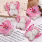 Winged Little Bear Rhinestone Beads 25x41mm Sparkling Lace Wings 5pcs 8