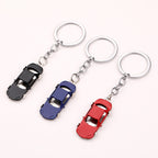 Metal Car Keychain Enamel Finish Zinc Alloy Blue Black Red