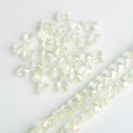 Electroplated Butterfly Glass Beads 8mm Iridescent Gold Purple Crystal 50pcs 6