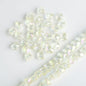 Electroplated Butterfly Glass Beads 8mm Iridescent Gold Purple Crystal 50pcs 6