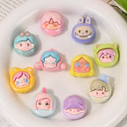 Cute Beans Resin Beads Glossy Pastel Colors 10pcs 2