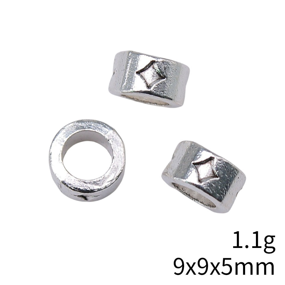 Alloy Star Spacer Beads 9mm Large Hole 100pcs 5