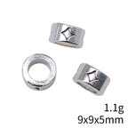 Alloy Star Spacer Beads 9mm Large Hole 100pcs 5