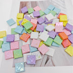 Plating Cat Biscuits Acrylic Beads 21x6mm Pastel Rainbow Glossy 50pcs 4