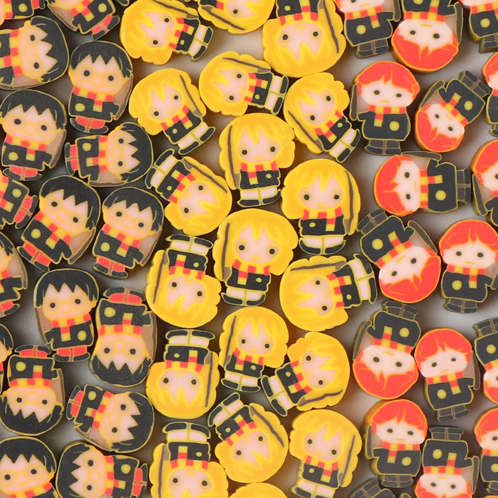 Flat Clay Beads 8mm Harry Potter Series Cartoon Faces 200pcs