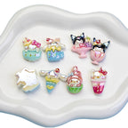 Plating Summer Sanrio Resin Beads Glossy Beverage Dessert 10pcs 5