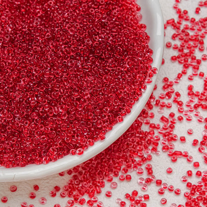 Dyed Core Seed Glass Beads 3mm Translucent Mixed Colors 10