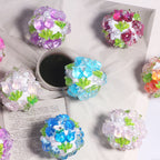 Embellished Bubblegum Beads 20mm Crystal Rose Polymer Clay 5pcs