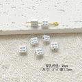 Chair and Jigsaw Metal Beads Painted Colorful Glossy 20pcs 6