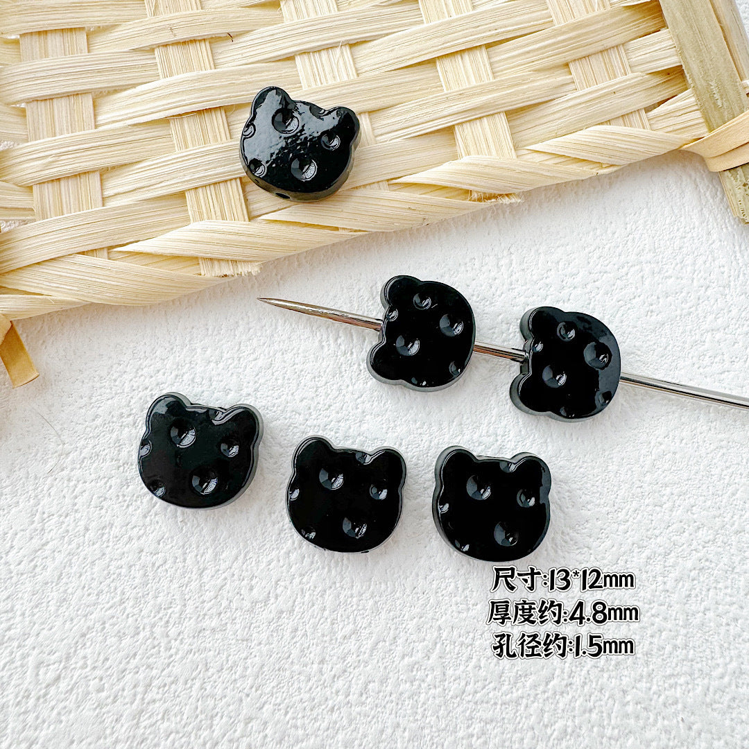 Baking Painted Cheese Animal Metal Beads Whimsical Pastel Colors 20pcs 41