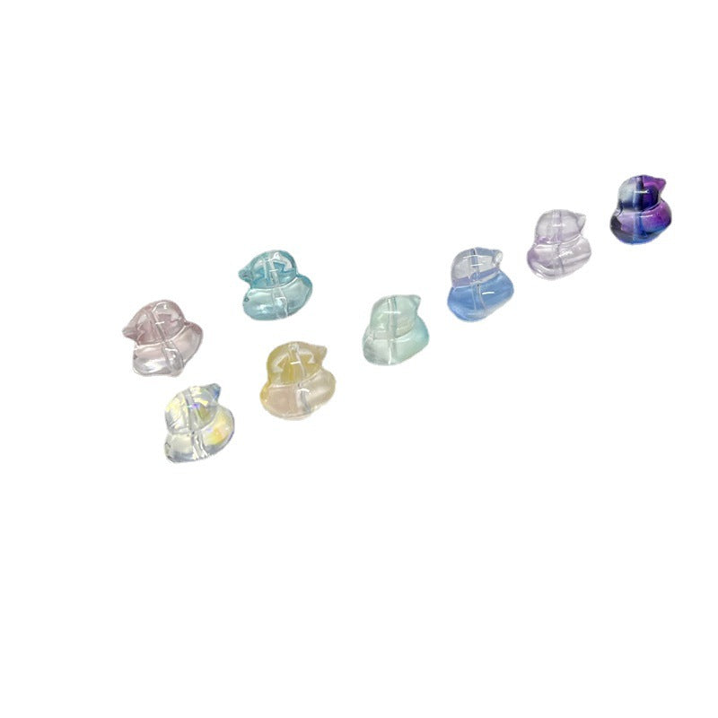 Transparent Duck Glass Beads 12mm Amber Translucent 100pcs 5