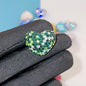 Rhinestone Heart Clay Beads 24mm Colorful Shamballa 6pcs 20