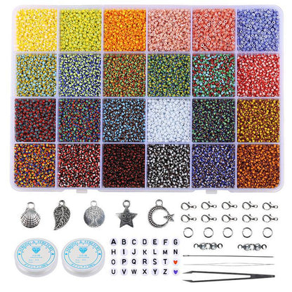Transparent Seed Glass Beads 2mm 24 Vibrant Colors Glossy Finish 11