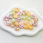 Plating Pochacco Egg Tart Resin Beads 19mm Glossy Pastel Colors 10pcs 4
