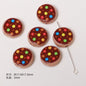 Dessert Acrylic Flat Beads 17mm Printed Cute Food Designs 10pcs 6