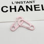 Colorful Clip Shaped Zinc Alloy Keychain Hooks 31mm 20pcs 9